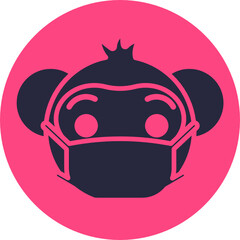 Monkey Emoji. Vector Illustration.
