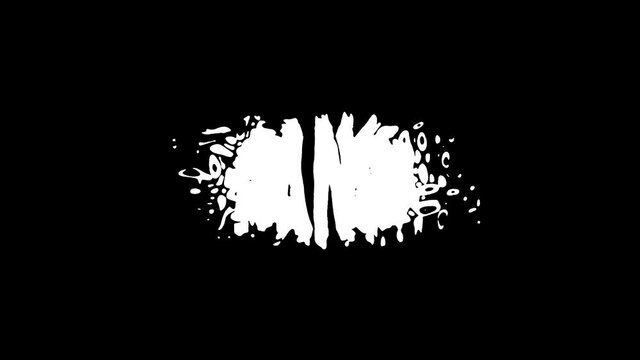 Chilpancingo. Animated letters. Motion inscription. White letters from drops, liquid. Cartoon style. Transparent Alpha-channel. Mexico Chilpancingo for social media, TV. UHD 4K video.