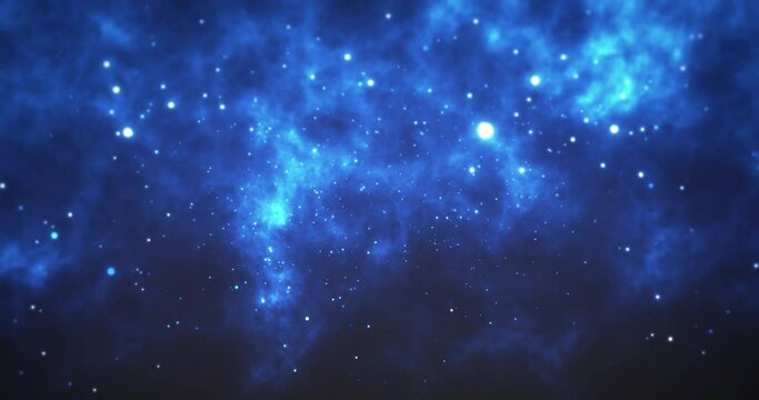 Abstract galaxy shapes particles animation background
