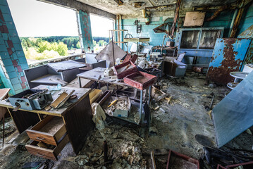 Old Jupiter Factory, Pripyat abandoned city in Chernobyl Exclusion Zone, Ukraine © Fotokon