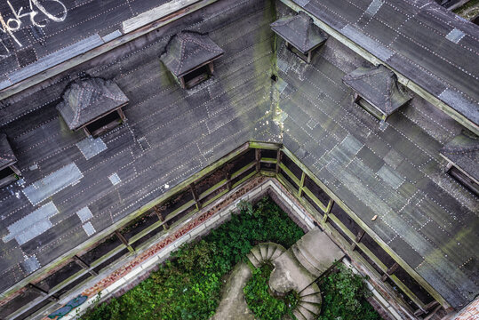 Unfinished castle in Lapalice village, largest unauthorized construction ever developed in Poland