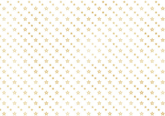 金箔の星模様　パターン　背景イラスト素材（金・白）