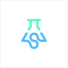 S Lab logo design vector sign