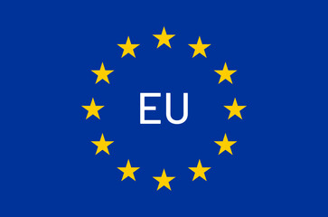 EU Europe flag vector icon. European union illustration.