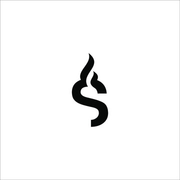 S Fire logo design vector sign