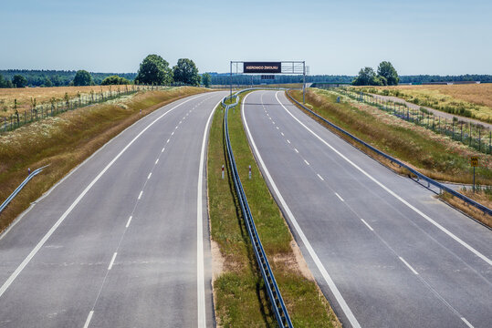 Expressway S6 near Natolewice, small village in West Pomerania region of Poland