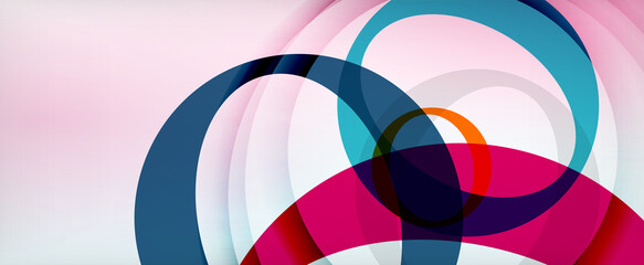 Ring geometric shapes, o letter repetition wallpaper. Abstract background for business or technology presentations, internet posters or web brochure covers