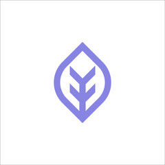 FF leaf logo design vector sign