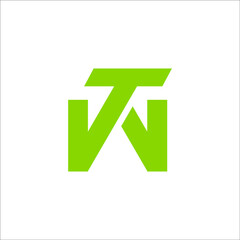 letter WT logo design 