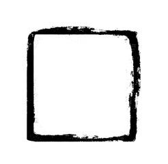 Watercolor square on white background