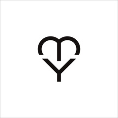 letter MY logo design 