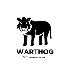 warthog simple vector logo illustration design