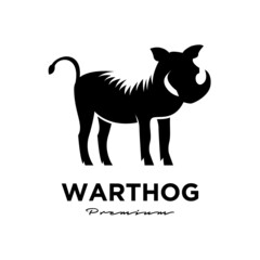 warthog simple vector logo illustration design