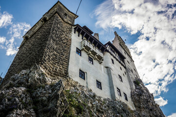 Exterior of Castle near Bran town, famous Dracula Castle, Romania
