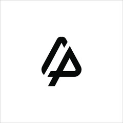 letter AP logo design 