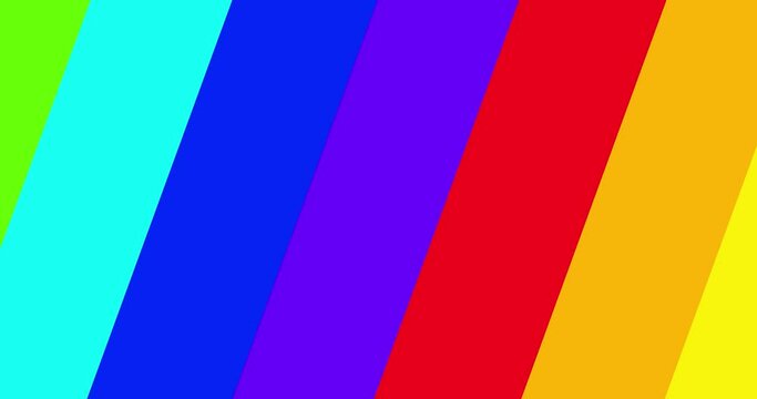 Rainbow Colorful 4k motion background - ideal for editing or broadcasting featuring rainbow colored transition moving from bottom right to top left