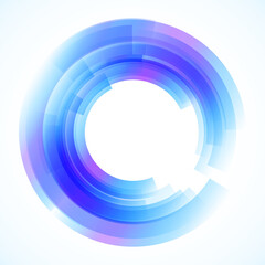 Obraz premium Geometric frame from circles, vector abstract background, wallpaper