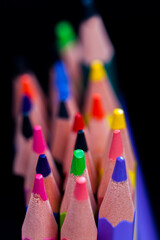 ordinary colored wooden pencil