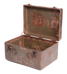 Old rusted green army case