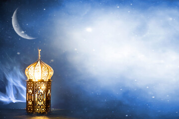 Arabic lantern, Ramadan kareem background