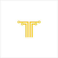 T circuit logo design 