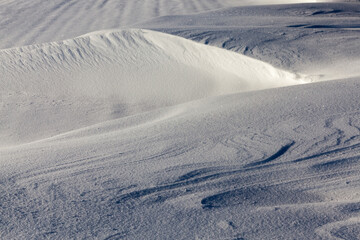 white cold snow in the winter season