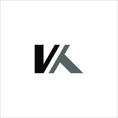 VK logo design vector sign