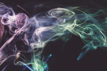 Flowing abstract shape air waves