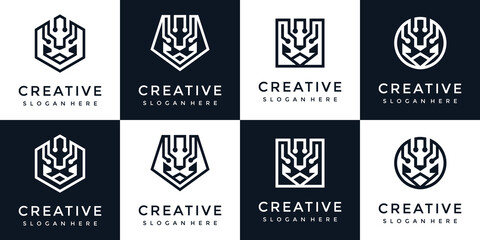 lion logo template collection