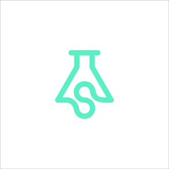 S Lab Bottle logo design vector sign