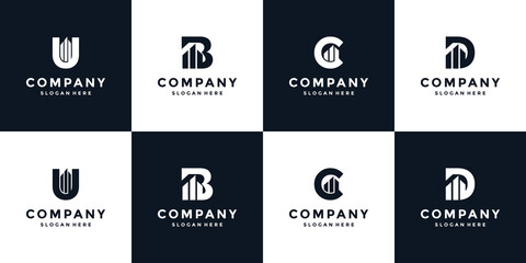 logo template letters and building signs