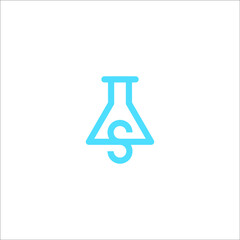 S Lab Bottle logo design vector sign