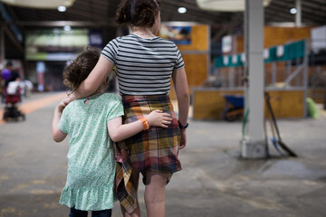 Sisters from behind