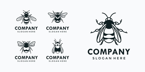 bee logo collection