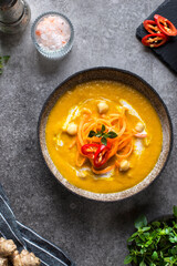 vegetarian carrot and ginger soup
