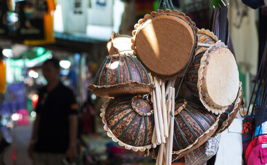 coconut drum island vintage style for tourism