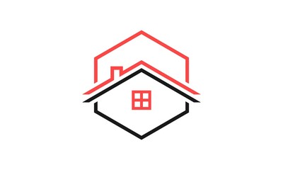 Roof house with polygon vector icon