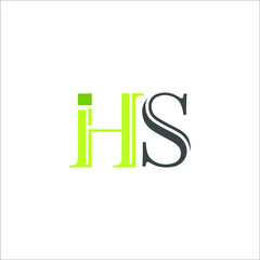 HS letter logo design 