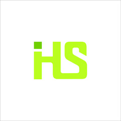HS letter logo design 