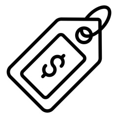 An outline design, icon of sale tag