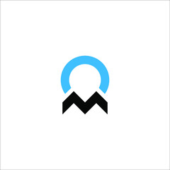 M pin location logo design vector sign
