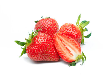Red berry strawberry isolated on white background- Image