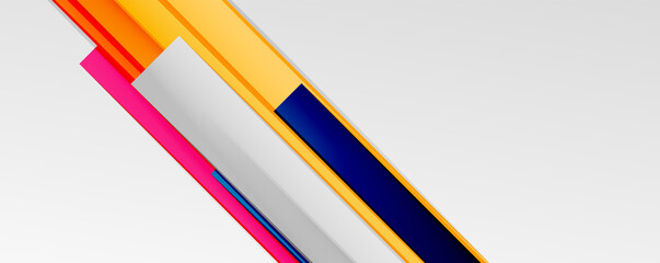 Multicolored lines background. Design template for business or technology presentations, internet posters or web brochure covers