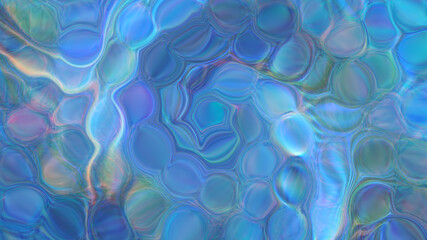 Abstract neon blue background with bubble texture.