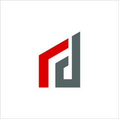 Fototapeta premium RD building logo design vector sign