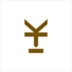 YT logo design vector sign