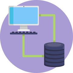 Server Icon. Database Icon. Vector Illustration