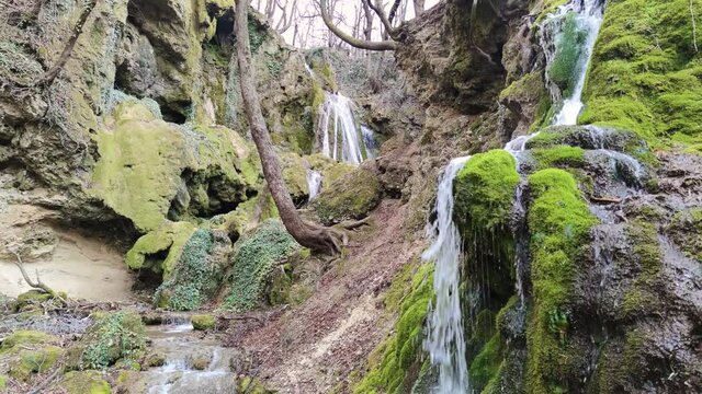 Bachkovo waterfalls cascade in Rhodopes Mountain, Plovdiv region, Bulgaria