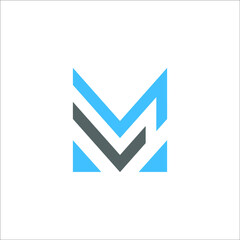 ML logo design vector sign