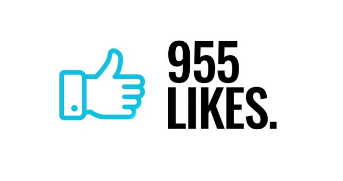 Social media Like. Thumbs up on black background. Social media thumb up. Social media likes counter on white background. Thumb up icon.